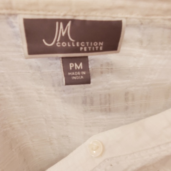 JM Collections, Petite Roll-up Button Tab Sleeve - Picture 4 of 4